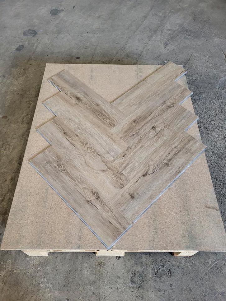 Pvc Visgraat Klik 1000 m2 beschikbaar., Doe-het-zelf en Verbouw, Vloerdelen en Plavuizen, Laminaat, Kunststof, 50 tot 150 cm, 10 tot 30 cm