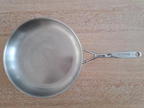 Demeyere 32 cm Controlinduc RVS koekenpan, Huis en Inrichting, Keuken | Potten en Pannen, Zo goed als nieuw, Koekenpan of Braadpan
