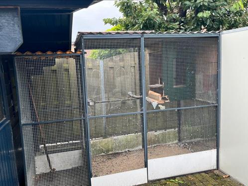 Voliere 3,80 m  lang bij 1,20 m breed  2.00 hoog zie foto,s, Dieren en Toebehoren, Vogels | Hokken en Kooien, Gebruikt, Volière