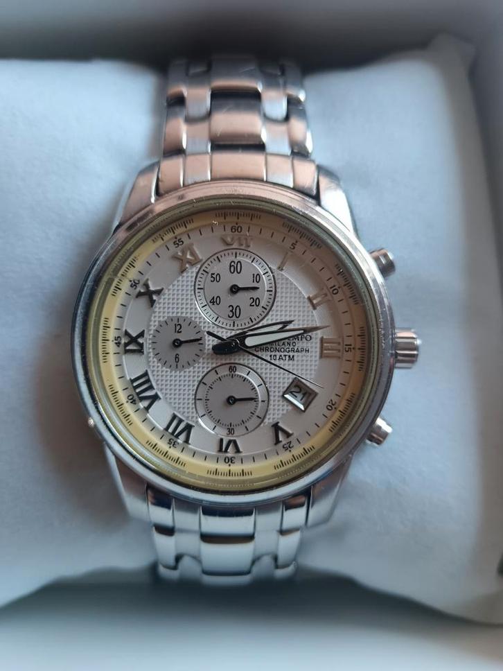 Enzo Tempo Chronograaf Herenhorloge, Antiek en Kunst, Antiek | Lampen, Ophalen of Verzenden