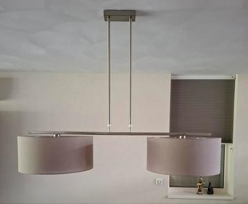 Taupe/Beige Hanglamp met Stoffen Kappen - 131cm beschikbaar voor biedingen