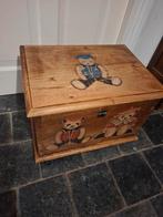 Beschilderde Opbergkist - 49x36x30 cm, Antiek en Kunst, Ophalen