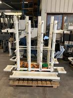 Rek voor bodypump materiaal schijven en stangen, Ophalen, Halterschijven, Gebruikt, Rek