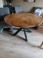 Mango houten eettafel, Huis en Inrichting, Tafels | Eettafels, Ophalen, Rond, Zo goed als nieuw, 100 tot 150 cm
