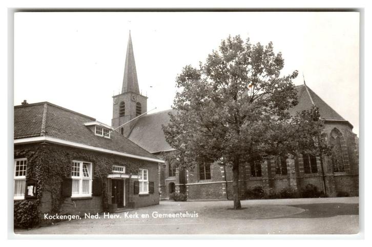 Kockengen, Ned. Herv. Kerk en Gemeentehuis, Verzamelen, Ansichtkaarten | Nederland, Ongelopen, Utrecht, 1960 tot 1980, Verzenden