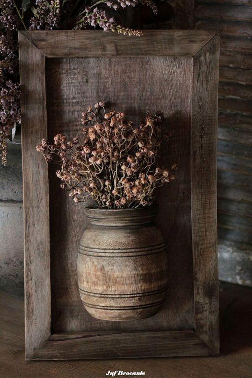 Lijst met kruik ‘vintage brown’ wandpaneel kruik, Huis en Inrichting, Woonaccessoires | Overige, Nieuw, Ophalen of Verzenden