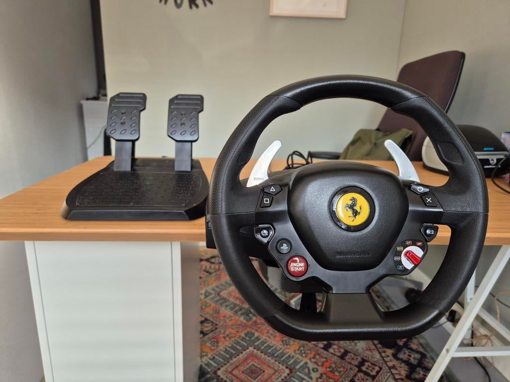 Thrustmaster T80 Ferrari 488 stuur en pedalen, Ophalen of Verzenden, Zo goed als nieuw