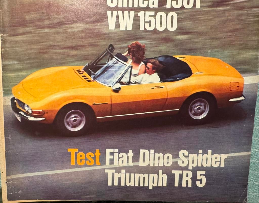 Test 1968 Fiat Dino Spider, Auto diversen, Handleidingen en Instructieboekjes, Verzenden