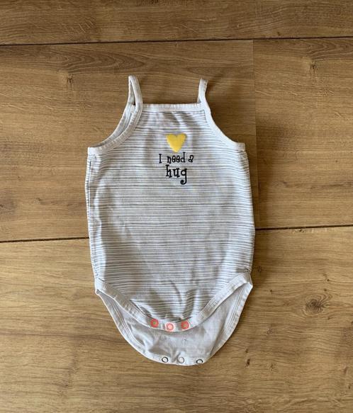 Gestreept rompertje / hemdje, Hema, met tekst, maat 62 / 68, Kinderen en Baby's, Babykleding | Maat 62, Zo goed als nieuw, Meisje