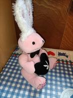 Roze playboy bunny konijn knuffel 34 cm groot, Ophalen of Verzenden, Konijn