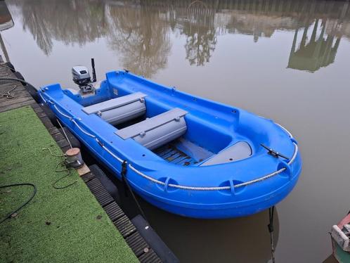 fun yak met of zonder motor, Watersport en Boten, Vis- en Consoleboten, Gebruikt, Tot 10 pk, 3 tot 6 meter, Benzine, Buitenboordmotor
