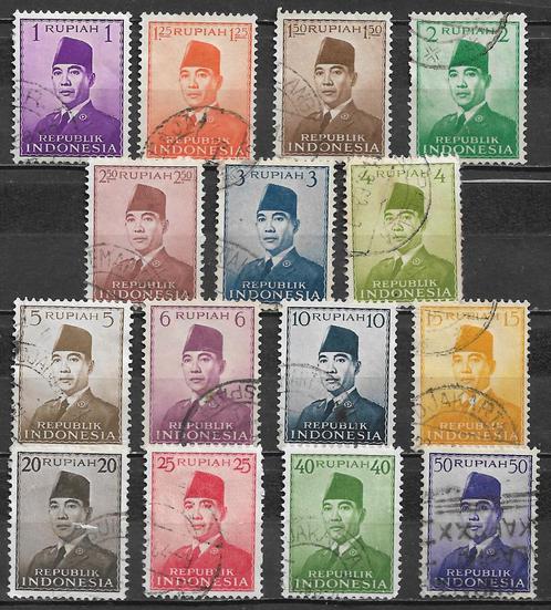 Indonesie 1951 President Soekarno, Postzegels en Munten, Postzegels | Azië, Gestempeld, Zuidoost-Azië, Verzenden