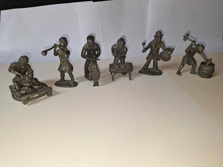 Daalderop Tinnen Figuren oude ambachten, Antiek en Kunst, Antiek | Tin, Ophalen of Verzenden