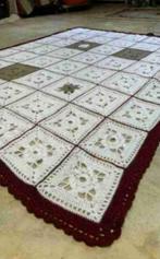 Granny Deken Vintage gehaakte sprei 190x160cm, Huis en Inrichting, Woonaccessoires | Plaids en Woondekens, Gebruikt, DJT, Ophalen of Verzenden