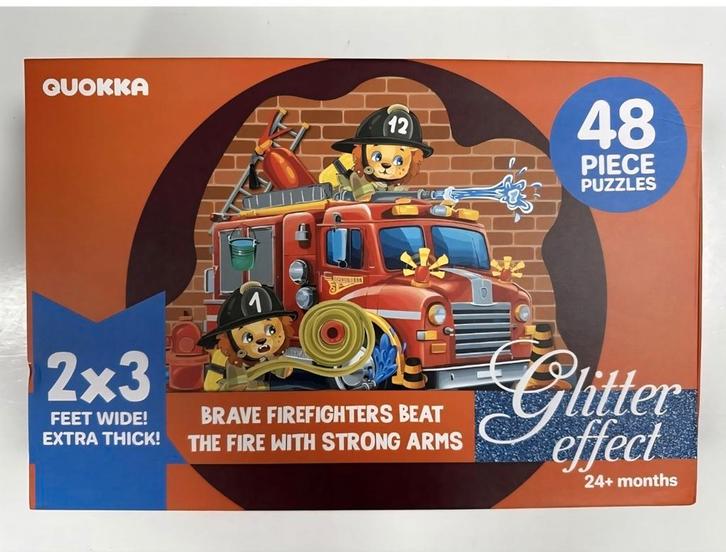 QUOKKA Grote Vloerpuzzel Brandweer, Kinderen en Baby's, Speelgoed | Kinderpuzzels, Nieuw, 2 tot 4 jaar, 10 tot 50 stukjes, Ophalen of Verzenden