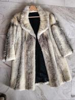 Lange chique bontmantel, wit grijs., Kleding | Dames, Ophalen, Zo goed als nieuw, Wit