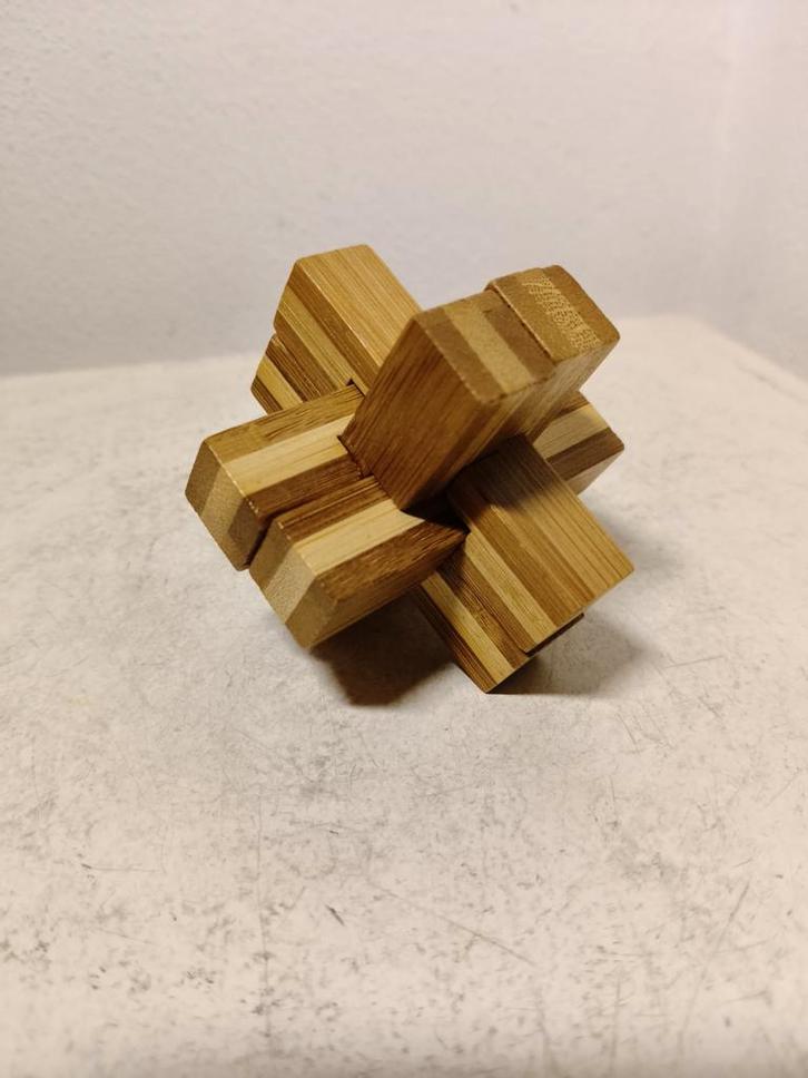 2838 Kubistisch Houten Constructie Puzzel, Hobby en Vrije tijd, Denksport en Puzzels, Minder dan 500 stukjes, Ophalen of Verzenden