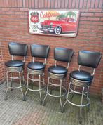 FIFTIES SIXTIES AMERIKAANSE BARKRUKKEN BEL AIR BAR TAFEL, Huis en Inrichting, Barkrukken, Ophalen, 60 tot 90 cm, Met voetsteun