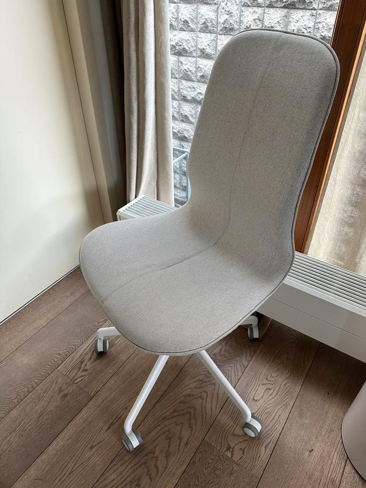 IKEA Langfjall bureaustoel wit/beige, Huis en Inrichting, Bureaustoelen, Zo goed als nieuw, Ophalen