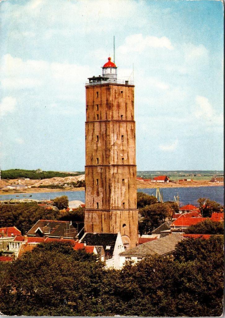 Vuurtoren Brandaris Terschelling - 5 ansichtkaarten, Verzamelen, Ansichtkaarten | Nederland, Gelopen, Waddeneilanden, 1960 tot 1980