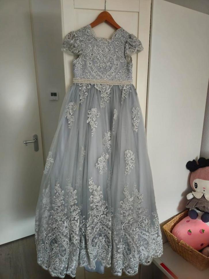 Bridal mini jurk kind 128-134, Kinderen en Baby's, Kinderkleding | Maat 134, Gebruikt, Meisje, Jurk of Rok, Ophalen of Verzenden