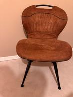 5 Cognac eettafel stoelen, Ophalen, Gebruikt, Overige kleuren, Stof