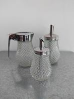 Set van 3 vintage glazen strooiers, Antiek en Kunst, Antiek | Glas en Kristal, Ophalen of Verzenden