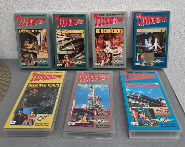 Thunderbirds VHS Collectie - 7 Tapes!, Cd's en Dvd's, VHS | Film, Science Fiction en Fantasy, Alle leeftijden, Ophalen of Verzenden