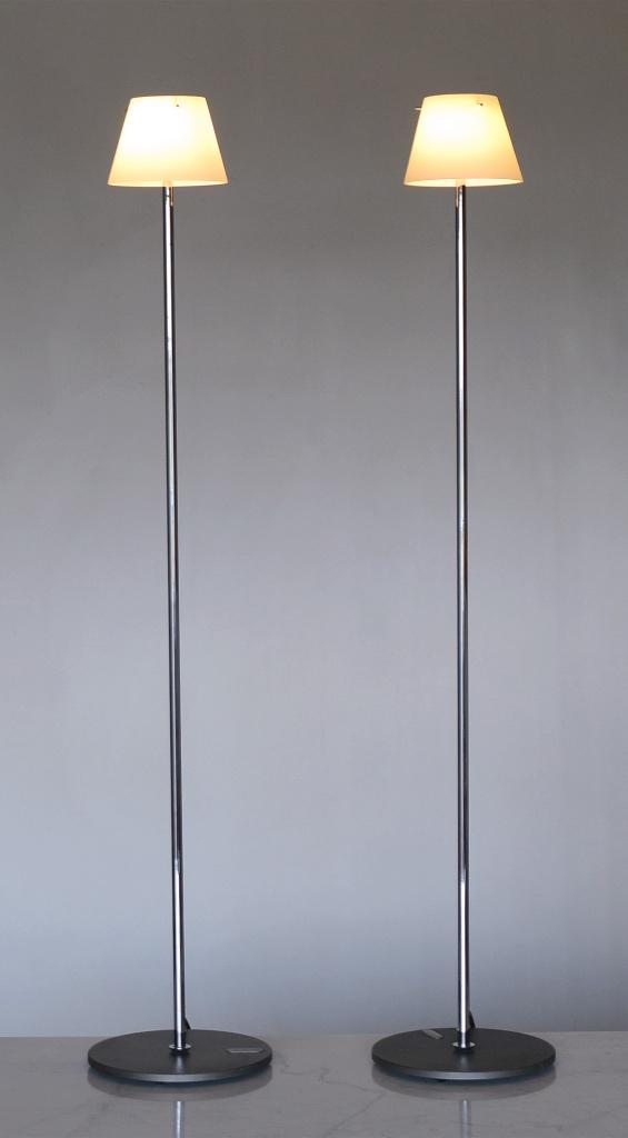 ✅ 2 HERSTAL vloerlampen Deens Design MINIMALISME retro  1990, Huis en Inrichting, Lampen | Vloerlampen, Gebruikt, 100 tot 150 cm