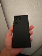 Samsung Galaxy S22 Ultra Cover - Zwart, Ophalen of Verzenden, Zo goed als nieuw, Frontje of Cover