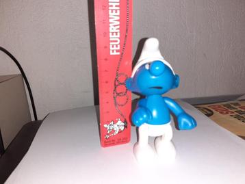 Smurf +Smurfin 9 cm, beweegbare benen, armen en hoofd  beschikbaar voor biedingen