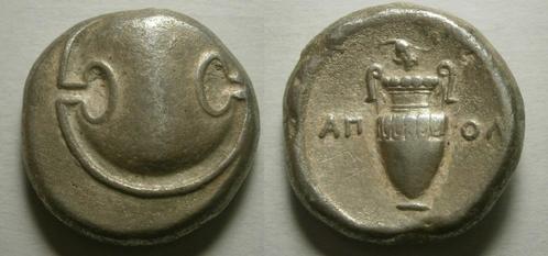 Griekse munt Thebes Stater Boeotian shield/Amphora 395/38 BC, Postzegels en Munten, Munten | Europa | Niet-Euromunten, Losse munt