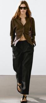 MASSIMO DUTTI LINNEN MIX PANTALON, ZWART MAAT 38💖💖💖, Kleding | Dames, Maat 38/40 (M), Massimo Dutti, Zwart, Ophalen of Verzenden