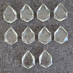 10 grote pegels diamant vlieger onderdelen kroonluchter, Ophalen of Verzenden, Gebruikt, Glas