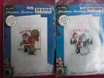 2 Borduurpakketten Kerstkaarten, Ophalen of Verzenden, Nieuw, Handborduren, Borduurpakket