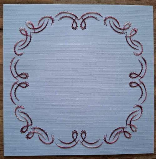 Geborduurde opleg kaart basiskaart, Hobby en Vrije tijd, Kaarten | Zelf maken, Zo goed als nieuw, Blanco kaart of Basiskaart, Overige thema's