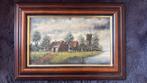 Boerenlandschap j. verda, Antiek en Kunst, Kunst | Schilderijen | Klassiek, Ophalen of Verzenden