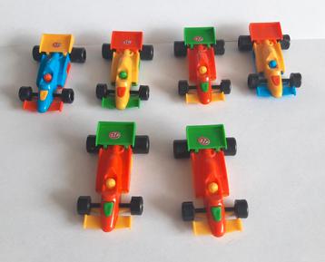 6x Vintage mini Bruder Rennwagen / Racewagens 1987 beschikbaar voor biedingen