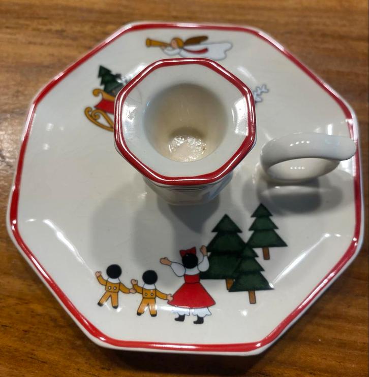 Kerst Kandelaar Mason's Christmas Village, Huis en Inrichting, Woonaccessoires | Kandelaars en Kaarsen, Gebruikt, Kandelaar, Minder dan 25 cm
