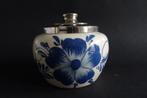 Suikerpot met chrome deksel vermoedelijk Delfts Blauw, Ophalen of Verzenden