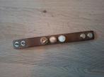Noosa armband taupe maat S  met 9 chuncks, Ophalen of Verzenden, Bruin, Leer