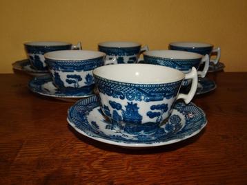 6 Japanse Old Blue Willow espresso kop en schotels beschikbaar voor biedingen