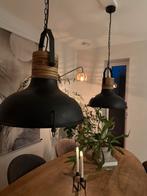 Dutchbone RAW zwart ijzer /mangohout, Huis en Inrichting, Lampen | Hanglampen, Ophalen of Verzenden, Zo goed als nieuw, Minder dan 50 cm