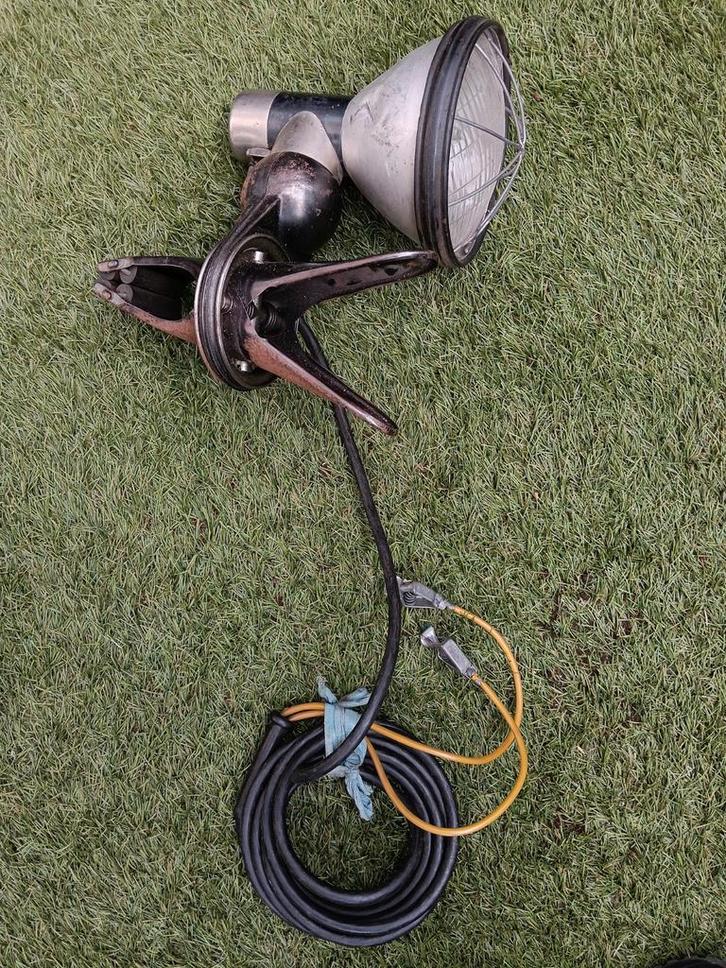 Industriële Josef Krös klemlamp vintage JKF universal, Huis en Inrichting, Lampen | Overige, Zo goed als nieuw, Ophalen