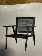 Zwarte rattan webbing stoel “Duke”, Ophalen, Minder dan 75 cm, Nieuw, Modern