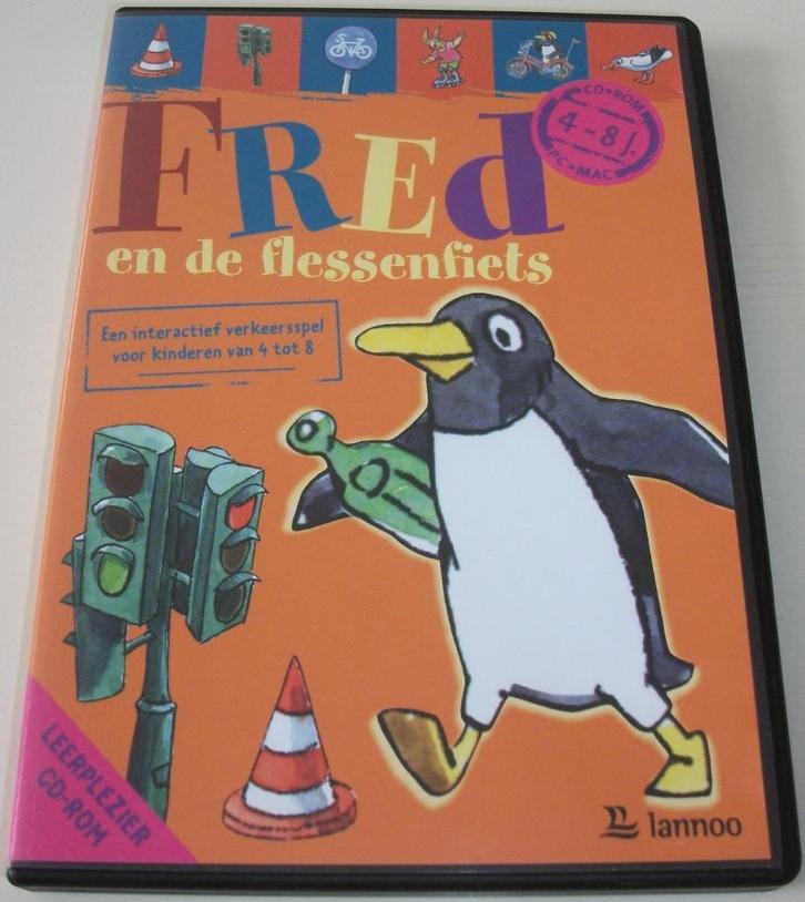 PC Game *** FRED EN DE FLESSENFIETS *** Verkeersspel, Spelcomputers en Games, Games | Pc, Zo goed als nieuw, Puzzel en Educatief
