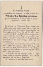 Willabertha J. Megens 1941 Someren + 1961 Someren, 20 jaar, Verzenden