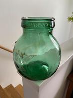 Mooie grote oude vaas Viresa groen glas, Overige kleuren, Ophalen of Verzenden, Minder dan 50 cm, Glas
