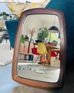 Spiegel Wandspiegel Mid Century Wenge Teak Vintage, Antiek en Kunst, Antiek | Spiegels, Ophalen of Verzenden, Minder dan 50 cm