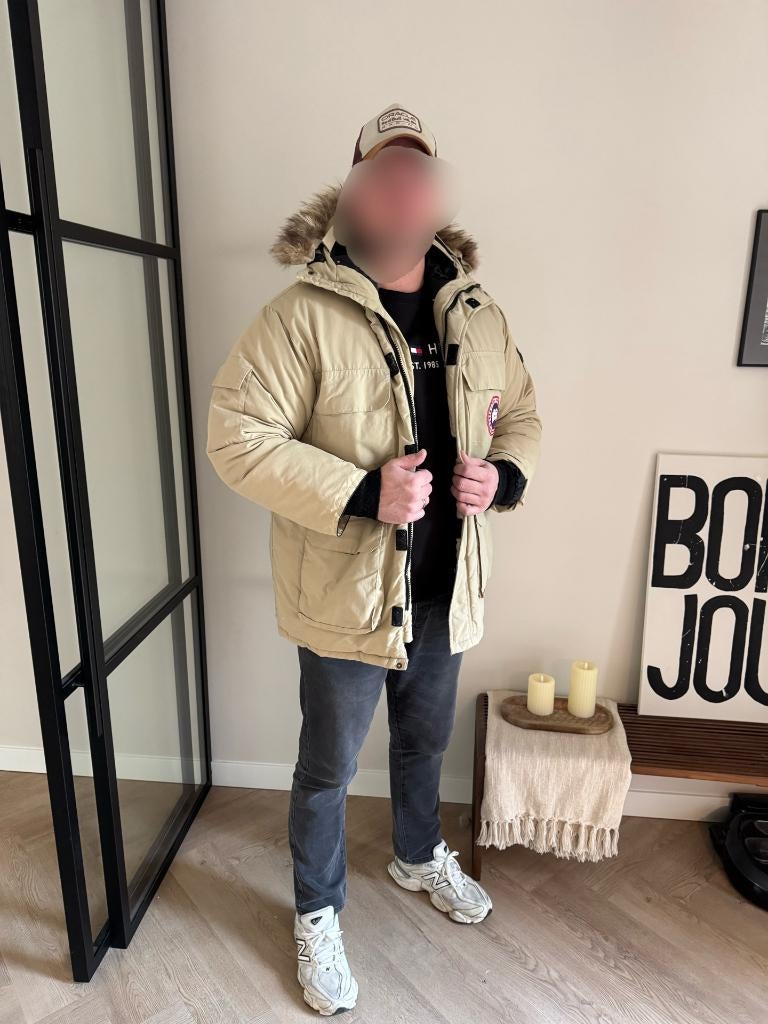 Early Vintage Canada Goose Expedition Parka XXL, Beige, Canada Goose, Overige maten, Ophalen of Verzenden